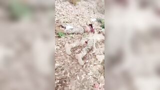 Sicarios Destroy Dead Rival`s Head With A Stone And Attempt To Behead Him With Shovel