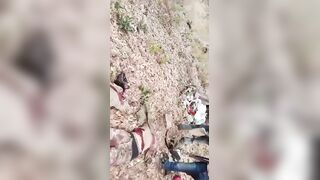Sicarios Destroy Dead Rival`s Head With A Stone And Attempt To Behead Him With Shovel
