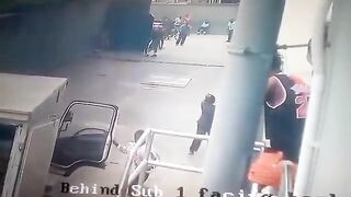 Jaywalker Gets Crushed To Death By Reversing Truck