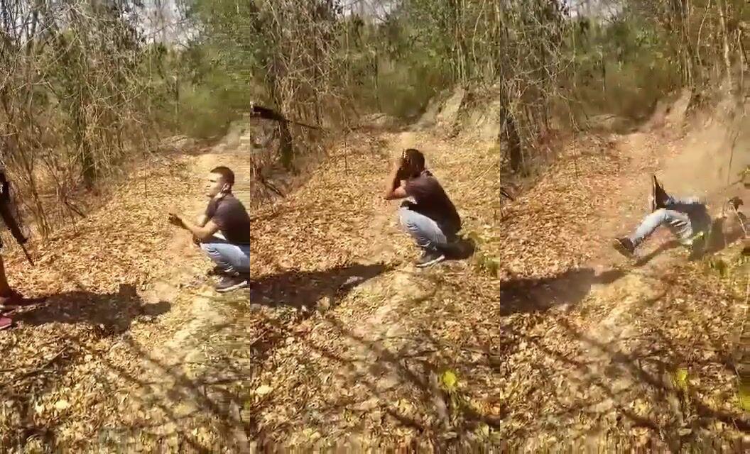 (CLASSIC)The Guy's Head Shattered Into Pieces After The Shot.