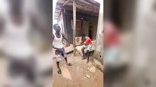 Two thieves forced to slap the shit out of each other