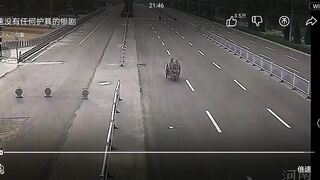 CLASSIC Man Crashes Into A Female Runner On A Highway, Both Injured.