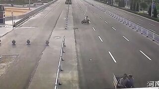 CLASSIC Man Crashes Into A Female Runner On A Highway, Both Injured.