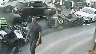 Woman Not Paying Attention While Crossing The Road & Got Crushed By Truck