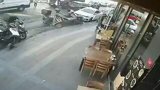 Woman Not Paying Attention While Crossing The Road & Got Crushed By Truck