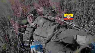 Ugly and fat Colombian merc eats a drone.