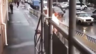 This Man Is Burning Alive By Rapist (Brazil)