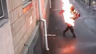 This Man Is Burning Alive By Rapist (Brazil)
