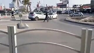 Man With A Knife In His Hands Was Shot