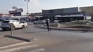 Man With A Knife In His Hands Was Shot