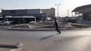 Man With A Knife In His Hands Was Shot