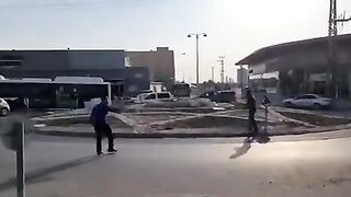 Man With A Knife In His Hands Was Shot