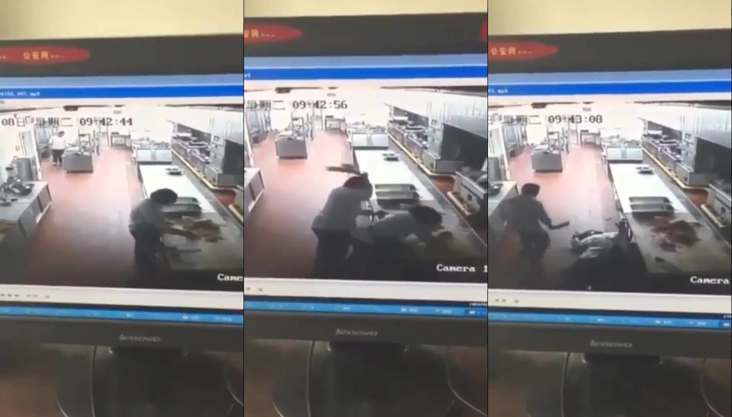 CLASSIC A Man Kills His Manager With A Meat Cleaver In China.