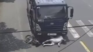 otorcyclist Dragged And Killed By Truck In Vietnam
