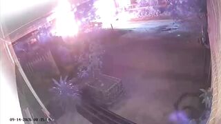 Motorcyclist carrying gasoline  dies in fiery crash