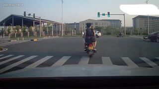 Chick Pays The Price For Running Red Light