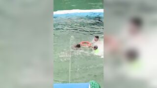 Water Slide Turns Terrifying as Woman Slams Into Water and Loses Consciousness