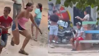 Moment Woman Shot By Stray Bullet When Gunman Opens Fire Killing Four