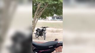 Moment Woman Shot By Stray Bullet When Gunman Opens Fire Killing Four