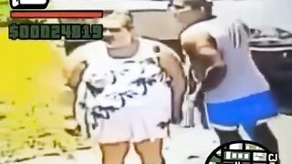 Dumbass Paunchy Guy It's shot in GTA SA style.