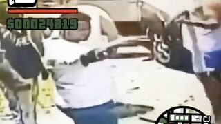 Dumbass Paunchy Guy It's shot in GTA SA style.