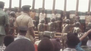 In 1971, eight robbers were executed by firing squad in Nigeria