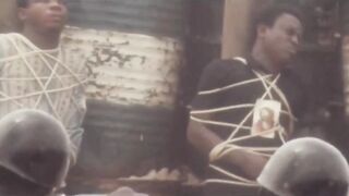In 1971, eight robbers were executed by firing squad in Nigeria