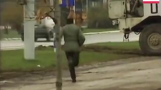A French UN peacekeeper is killed by a Serb sniper. Sarajevo, Bosnia 1995