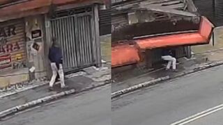 Old Man Dies After Concrete Structure Suddenly Detaches From Building In Sao Paulo