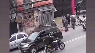 Old Man Dies After Concrete Structure Suddenly Detaches From Building In Sao Paulo
