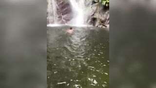 Man Drowns While Chilling With Girlfriend At Waterfall In Colombia