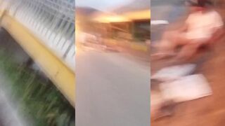 CLASSIC Soccer fans rivals get extreme and finish bus and their occupants