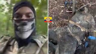 Colombian merc films his dead friend.