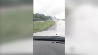 Mitsubishi Truck Overturns Killing One