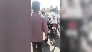 Two injured after Ganesh idol comes in contact with power lines