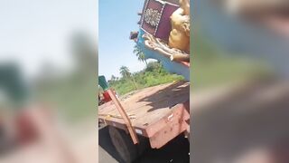Two injured after Ganesh idol comes in contact with power lines