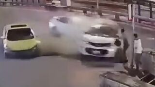 Moment Of Crash In Jordan That Left Two Pedestrians Dead