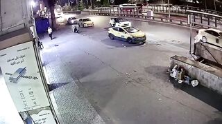 Moment Of Crash In Jordan That Left Two Pedestrians Dead