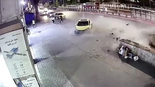 Moment Of Crash In Jordan That Left Two Pedestrians Dead