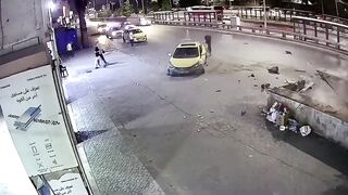 Moment Of Crash In Jordan That Left Two Pedestrians Dead
