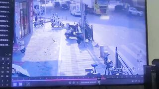 Poor Woman Biker Had No Chance