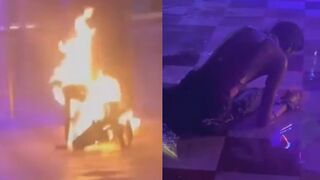 Man Self Immolates In Front Of A Temple In India