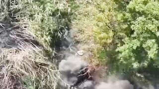 A HEADLESS UKRAINIAN SOLDIER STILL MOVING