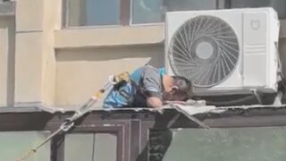 Worker Fell, Died While Installing AC In China