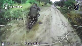 FPV ambush on Russian biker.