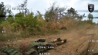 FPV ambush on Russian biker.