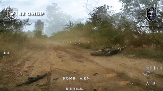 FPV ambush on Russian biker.