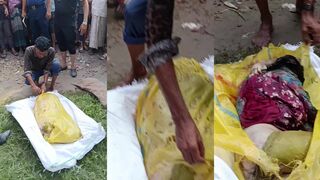 Woman found dead thrown into pond