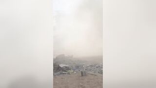 Moment Of Deadly IDF Strike In Gaza