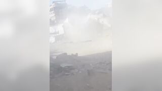 Moment Of Deadly IDF Strike In Gaza